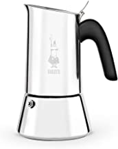 Bialetti - Nueva cafetera Venus de inducción, apta para todo tipo de cocinas, acero inoxidable, 10 tazas (15 onzas), aluminio, plata