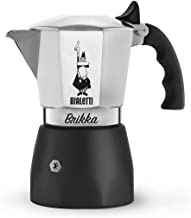 Bialetti New Brikka, cafetera capaz de suministrar la crema del café expreso, Apto para todas las placas, excepto las de inducción, 4 Tazas