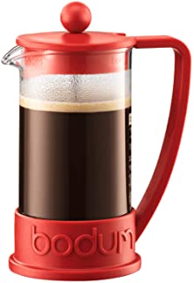 Bodum 10948-294 Cafetera émbolo, 0.35 Liters, Stainless Steel, Rojo