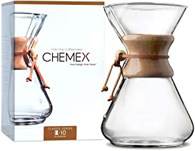 Chemex Cafetera de vidrio, Classic, Transparente, 10 tazas, 1