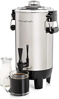 HomeCraft CU30SS Quick Brewing - Urna de café automática (1000 W, 30 tazas, acero inoxidable)