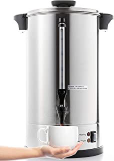 SYBO SR-CP100C - Urna para cafetera de acero inoxidable con percolado de grado comercial, 16 L, color mate