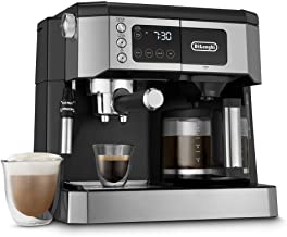 De'Longhi Combinación de cafetera y máquina de café especial de todo en uno + Máquina de leche ajustable avanzada para Cappuccino & Latte + Cafetería de vidrio 10 taza, com532m