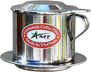 AMT Cafetera vietnamita de 6.5 onzas, 1 porción Phin, filtro de café vietnamita para hacer estilo vietnamita en casa (7, asa)