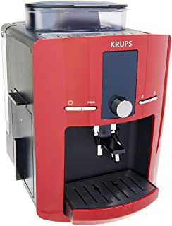 Cafetera Espresso Krups EA825511 Automática Premium Roja, Programable con sistema de auto encendido/apagado, Sistema Thermoblock, 15 bares de presión,1450W